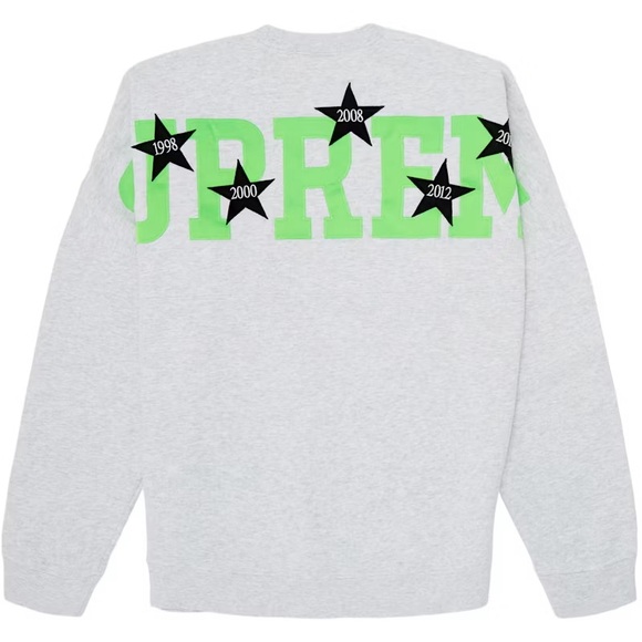 Supreme Gray and Green Men's Sweater